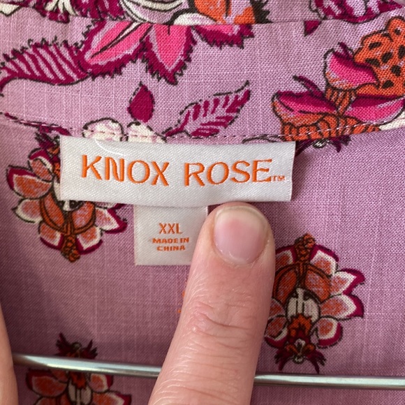 Knox Rose Pink/Lavender Patterned Button Down Shirt Size XXL - Picture 14 of 16